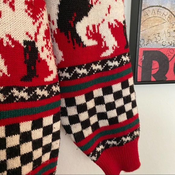 VINTAGE 90s Retriever Dog Charter Club Sweater M - Picture 6 of 8